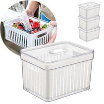 Kit 4 Organizadores Geladeira 3,8 Litros Alimentos Vegetais Kit 4 Organizadores Geladeira 3,8 Litros Alimentos Vegetais