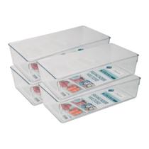 Kit 4 Organizadores Multiuso Empilhável Grande Porta Acessorios
