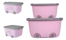 Kit 4 Organizadores Rodinhas Carrinhos Blocos Livros P P M G