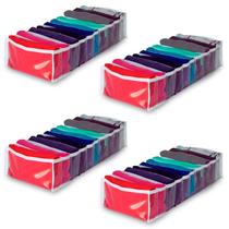 Kit 4 Organizadores Roupa Camisetas Íntimas Armário 40x15x10