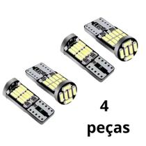 KIT 4 OU 10 PÇS Pingo Led T10 Lampada 12v 4014-26smd 6500k Super Brilhante Branco Xenon