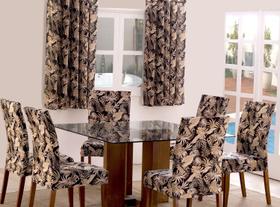 KIT 4 ou 6 Capa de Cadeira Floral Luxo Premium ~ Elásticada Malha Gel Estampada ~