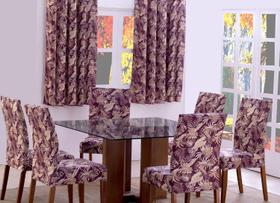 KIT 4 ou 6 Capa de Cadeira Floral Luxo Premium ~ Elásticada Malha Gel Estampada ~ - Deccoralle