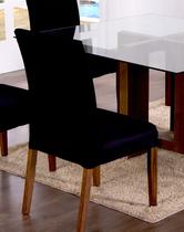 KIT 4 ou 6 Capa de Cadeira Sala de Jantar Lisa Premium ~ Ajustável Malha Gel Elásticada KIT 4 ou 6 Capa de Cadeira Sala de Jantar Lisa Premium ~ Ajustável Malha Gel Elásticada