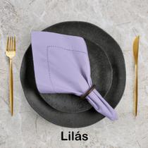 Kit 4 ou 6 peças Guardanapo Algodão Ponto Ajour 40x40cm Várias Cores - Guardanapo de Boca Mesa Posta