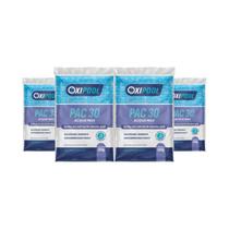 Kit 4 Oxipool Acquamax Pac 30 Ultra Decantador Granulado 250g Piscinas