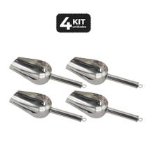 Kit 4 pa para gelo inox barman profissional Kit 4 pa para gelo inox barman profissional
