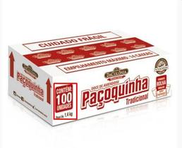 Kit 4 paçoca rolha tradicional caixa com 100un 1,4kg pacoca paçoquinha