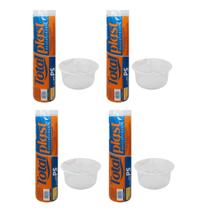 Kit 4 pacote 50 unidades pote copo translucido 200ml Kit 4 pacote 50 unidades pote copo translucido 200ml