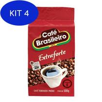 Kit 4 Pacote Café Brasileiro Á Vacúo 500G