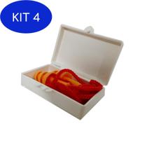 Kit 4 Pacote de 10 Pares Protetor Auricular Silicone Com Cordão - Plastcor