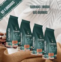 Kit 4 Pacotes 500g Café CAZENDA Torrado e Moído Kit 4 Pacotes 500g Café CAZENDA Torrado e Moído
