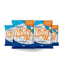 Kit 4 Pacotes Algodão Nathy Bolinha 100 Gr Kit 4 Pacotes Algodão Nathy Bolinha 100 Gr