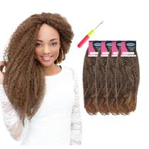 Kit 4 Pacotes Cabelo Afro Twist Marley Braid e Agulha Crochet Braids - Royal Silk