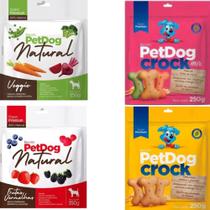 Kit 4 Pacotes De Biscoitos Crock e Natural Petdog para Cães Kit 4 Pacotes De Biscoitos Crock e Natural Petdog para Cães