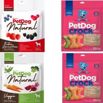 Kit 4 Pacotes De Biscoitos Crock e Natural Petdog para Cães Kit 4 Pacotes De Biscoitos Crock e Natural Petdog para Cães