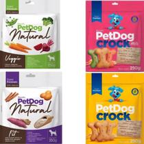 Kit 4 Pacotes De Biscoitos Crock e Natural Petdog para Cães Kit 4 Pacotes De Biscoitos Crock e Natural Petdog para Cães