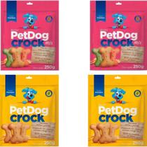 Kit 4 Pacotes De Biscoitos Crock Petdog para Cães Kit 4 Pacotes De Biscoitos Crock Petdog para Cães