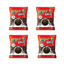 Kit 4 Pacotes de Bolinhas de Chocolate Crocante para Doces