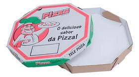 Kit 4 Pacotes De Caixa De Pizza Oitavada Basic N35 - 100un