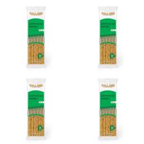 Kit 4 Pacotes de Espeto para churrasco Bambu 30cm Talge com 50 unidades