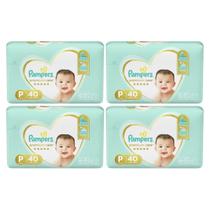 Kit 4 pacotes de fraldas pampers premium care infantil p 40