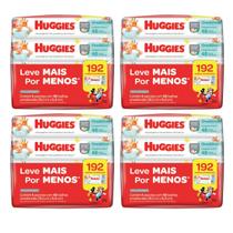 Kit 4 pacotes de lenço umedecido huggies one done 192