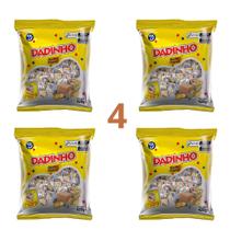 Kit 4 Pacotes - Doce de Amendoim Bala Dadinho Pacote 420 g Muito Cremoso Pré Treino