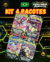 Kit 4 Pacotes Equilíbrio Perfeito Pokémon Mega Zygarde Lancamento Brinde