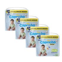 Kit 4 Pacotes Fralda Capricho Baby Bag Super
