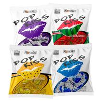 Kit 4 Pacotes Pirulito Pop Kiss Sortido com 50 Unidades Kit 4 Pacotes Pirulito Pop Kiss Sortido com 50 Unidades