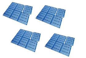 Kit 4 Pacotes Placas Sanitário Pet Grades De Fixação Expansivo Azul Kit 4 Pacotes Placas Sanitário Pet Grades De Fixação Expansivo Azul