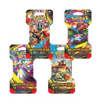 Kit 4 Pacotes Pokémon Blister Booster Megaevolução Com Estampas Ilustradas 6 Cartas Por Pacote Colecionável Infantil