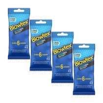 Kit 4 Pacotes Preservativo Blowtex ActionMax C/ 6 Un Cada