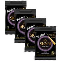 Kit 4 Pacotes Preservativo SKYN Elite Com 3 Unidades Cada