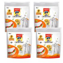 Kit 4 pacotes tapioca da terrinha na medida 7 sachês 70g cada praticidade com porções individuais