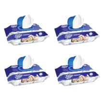 Kit 4 Pacotes Toalhas Umedecidas Baby Byn Premium 100 Un cada pacote