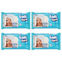 Kit 4 Pacotes Toalhas Umedecidas Luli Care 240 folhas 19x13cm Com Extrato de Camomila e Lavanda Envio Imediato Kit 4 Pacotes Toalhas Umedecidas Luli Care 240 folhas 19x13cm Com Extrato de Camomila e Lavanda Envio Imediato