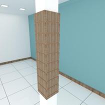 Kit 4 Painel canaletado amadeirado 2 un 24x120 2 un 20x120 Painel canaletado madeira painel canelado madeira Marrom