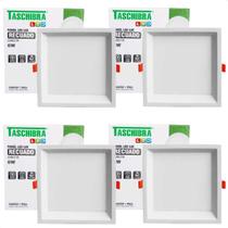 Kit 4 Painel de Led Quadrado Embutir Recuado 6W Bivolt Taschibra Kit 4 Painel de Led Quadrado Embutir Recuado 6W Bivolt Taschibra