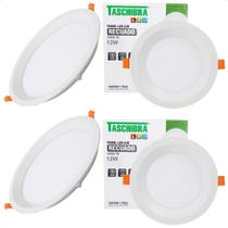 Kit 4 Painel De Led Redondo Embutir Recuado 12w Bivolt Taschibra 4000k Neutro Kit 4 Painel De Led Redondo Embutir Recuado 12w Bivolt Taschibra 4000k Neutro