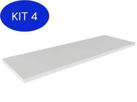 Kit 4 Painel De Madeira 60 X 30 Cm Branco