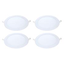 Kit 4 Painel Led Embutir Redondo Luz Neutra 4000K 24W 29Cm Kit 4 Painel Led Embutir Redondo Luz Neutra 4000K 24W 29Cm