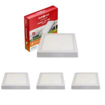 Kit 4 Painel Led Sobrepor 18w Bivolt 6500k Quadrado Ourolux Kit 4 Painel Led Sobrepor 18w Bivolt 6500k Quadrado Ourolux