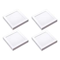 Kit 4 Painel LED Sobrepor Quad Amarela 3000K 12W 17cm