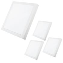 Kit 4 Painel Luz Branco Neutro 4000K 30W Bivolt LED Sobrepor Quadrado Design Moderno Kit 4 Painel Luz Branco Neutro 4000K 30W Bivolt LED Sobrepor Quadrado Design Moderno