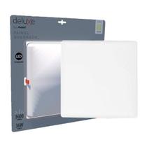 Kit 4 Painel Plafon 36W Quadrado Embutir Borda Infinita 4000K