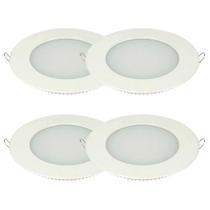 Kit 4 Painel Plafon Led de Embutir Taschibra Redondo 3W, Luz Branca 6500K