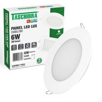 Kit 4 Painel Plafon Led Redondo Embutir 6W Branco Frio 6500k Kit 4 Painel Plafon Led Redondo Embutir 6W Branco Frio 6500k