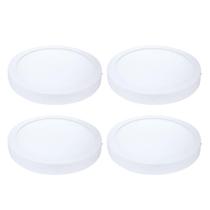 Kit 4 Painel Plafon Led Sobrepor Red Branca 6500K 12W 17Cm